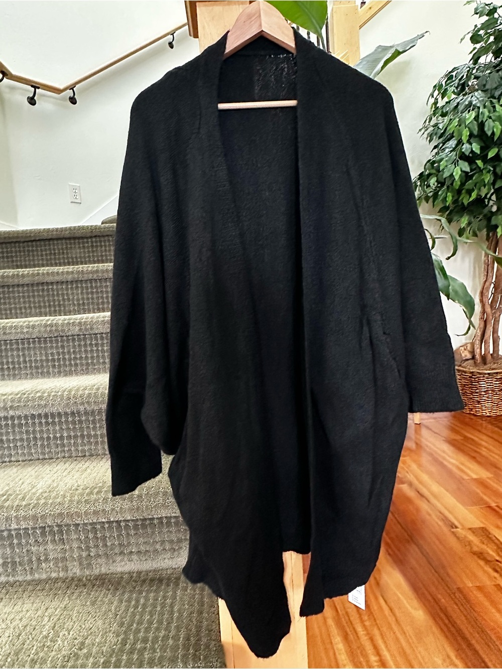 Cupshe Black Oversized Duster Cardigan NWT